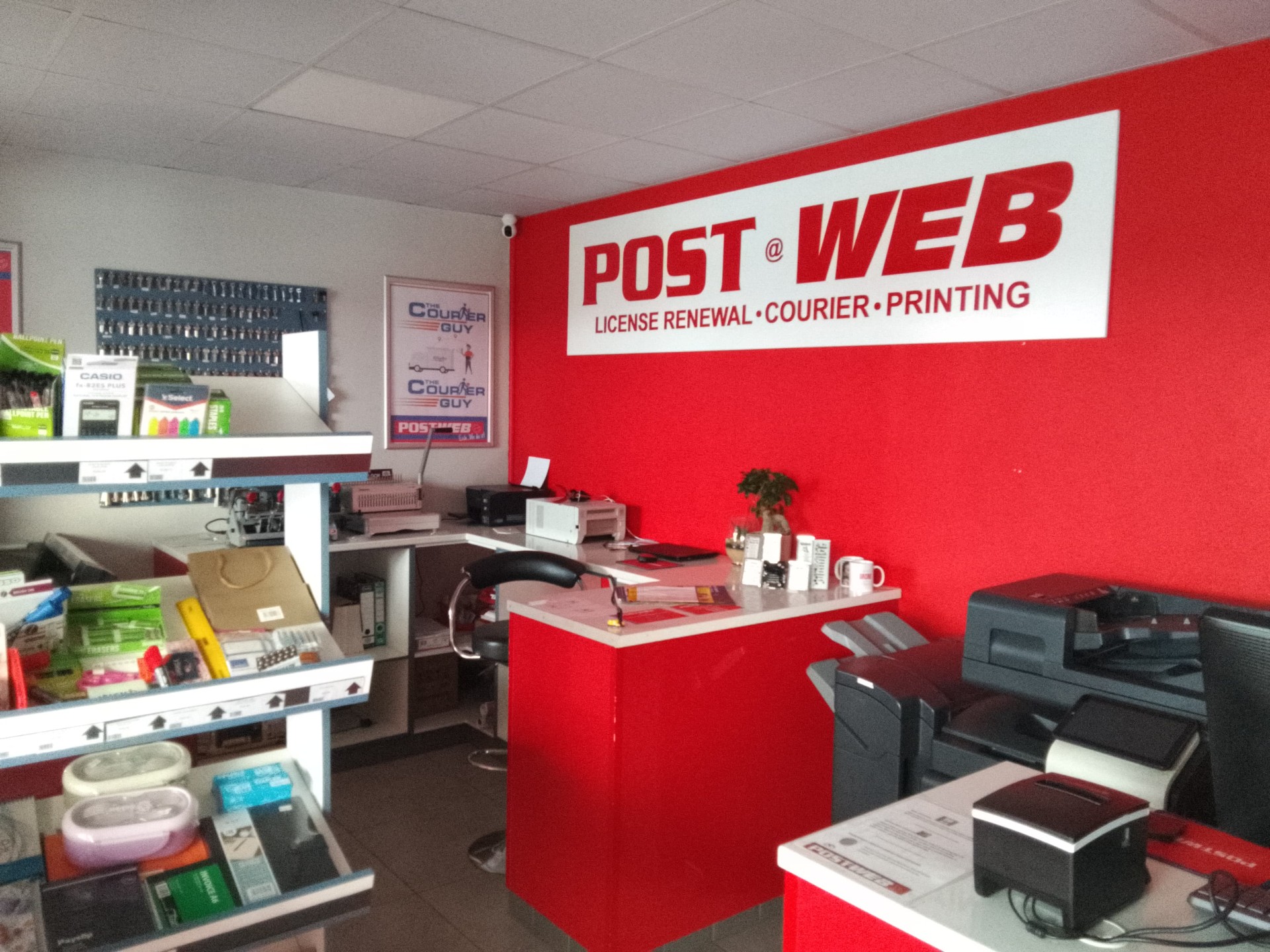 PostWeb Dobson Point interior with red branded wall